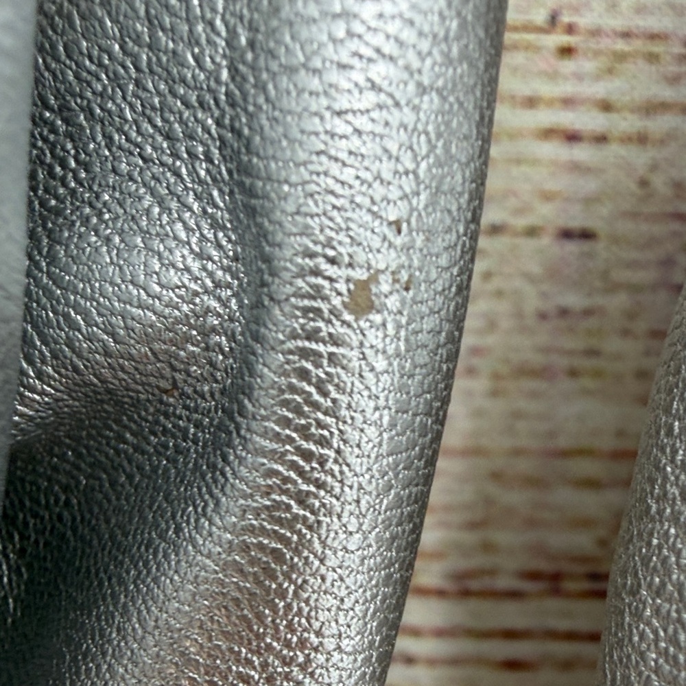 Kate Spade Metallic Silver Flats with Bow - Picture 7 of 10